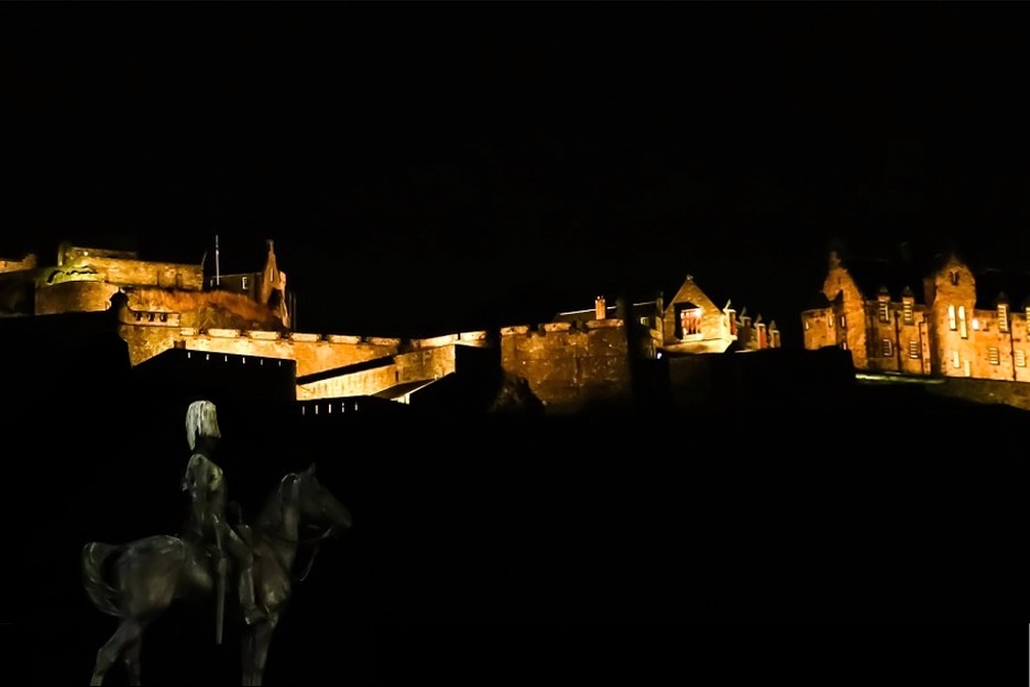 Edinburgh castle by night