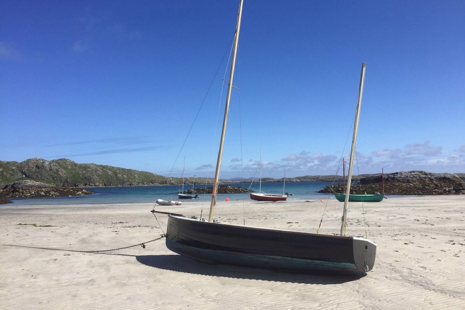 Dinghies on Isle of Lewis, Scotland