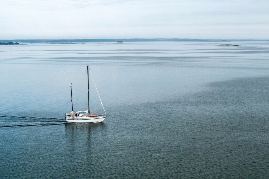 Yacht in northern waters