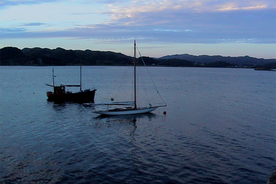 Classic yacht at Crinan, Scotland