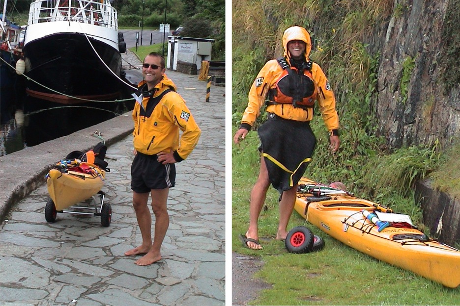 Sea kayaker at Crinan, Scotland