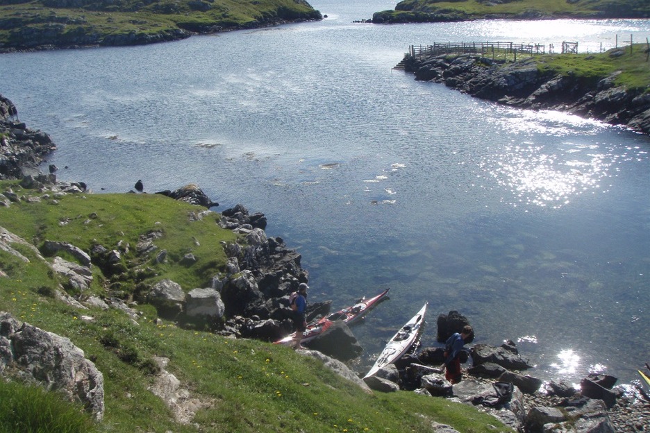 Sea kayaks in Hebrides