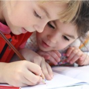 Children studying