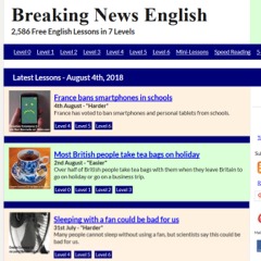 Screenshot of Breaking News English