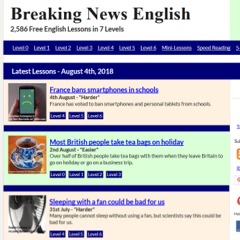 Screenshot of Breaking News English